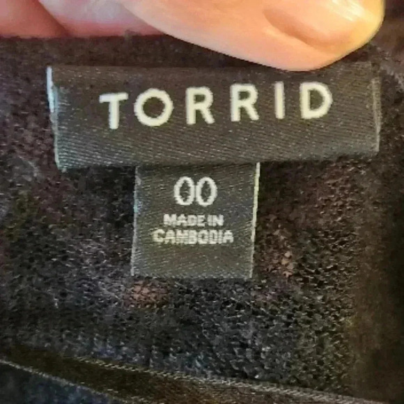 Torrid Black Open-Front Sweater, 00x - Picture 2 of 8